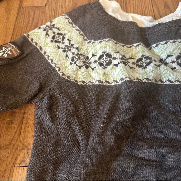 The North Face Never Stop Exploring Grey Fair Isle Sweater Wool Blend Women's M - Picture 11 of 14